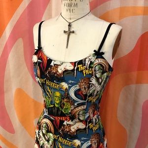 Monster Print Mini Dress